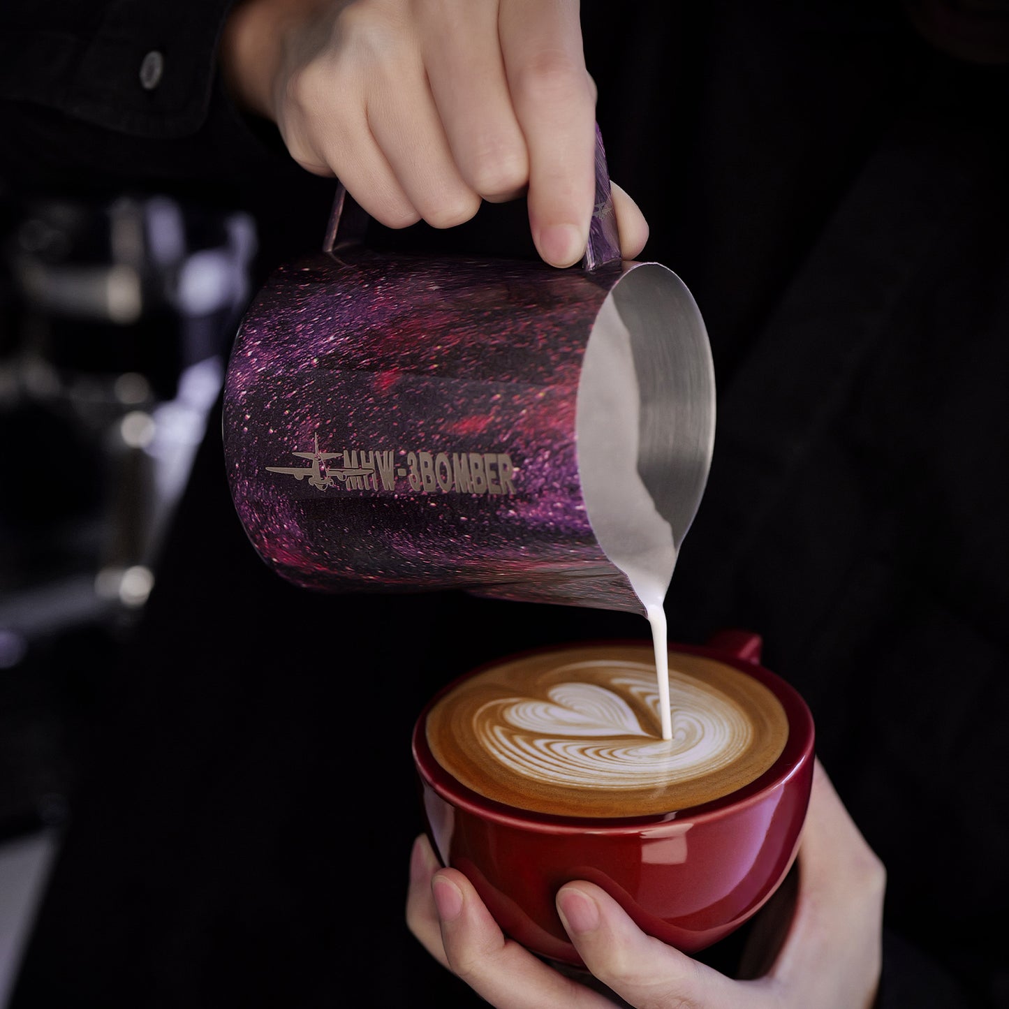 MHW-3BOMBER Latte Art Pitcher 5.0 Purple 500ml