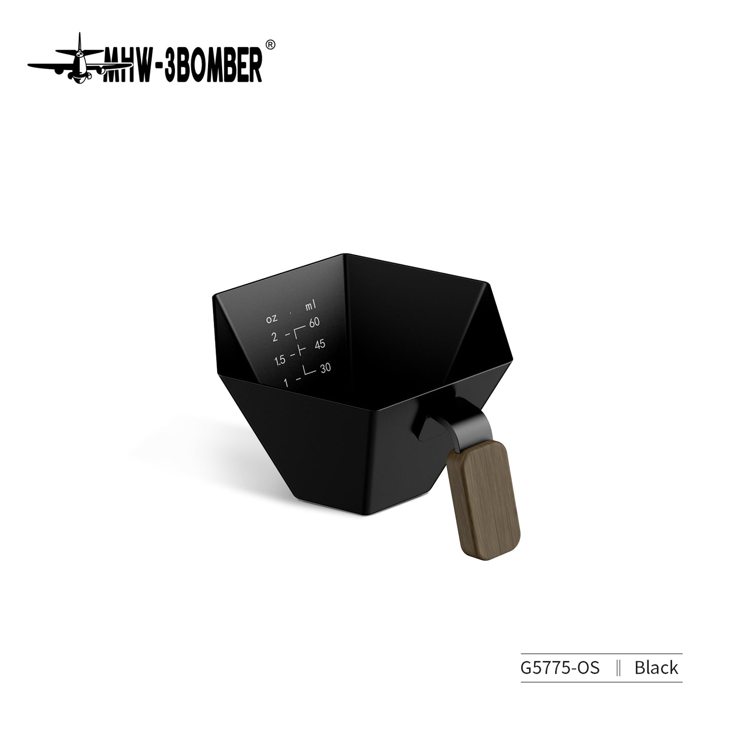 MHW-3BOMBER Prism Measuring Cup - Black