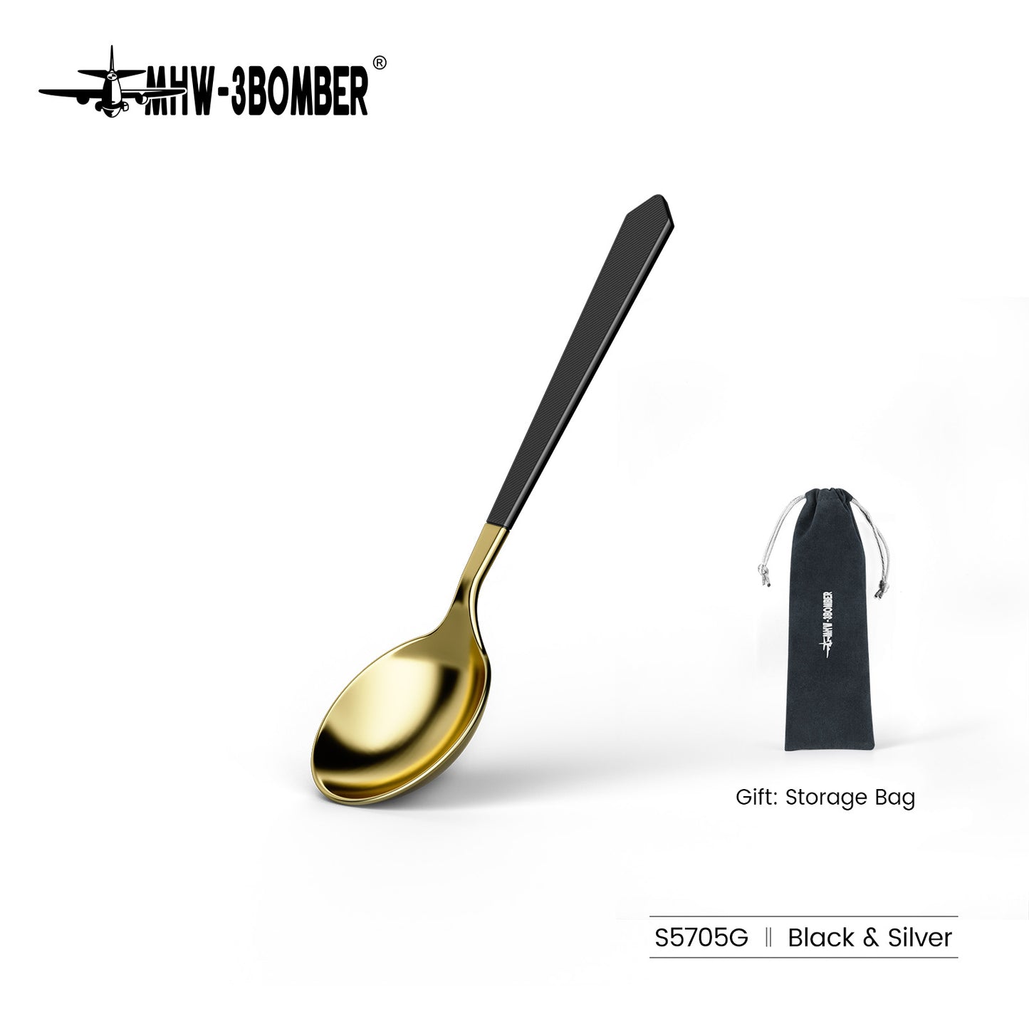 MHW-3BOMBER Cupping Spoon - Black Gold