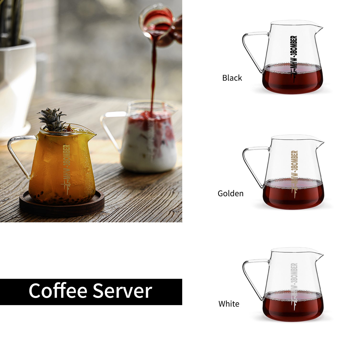 MHW Elf Coffee Server Glass 500ml - Multicolor