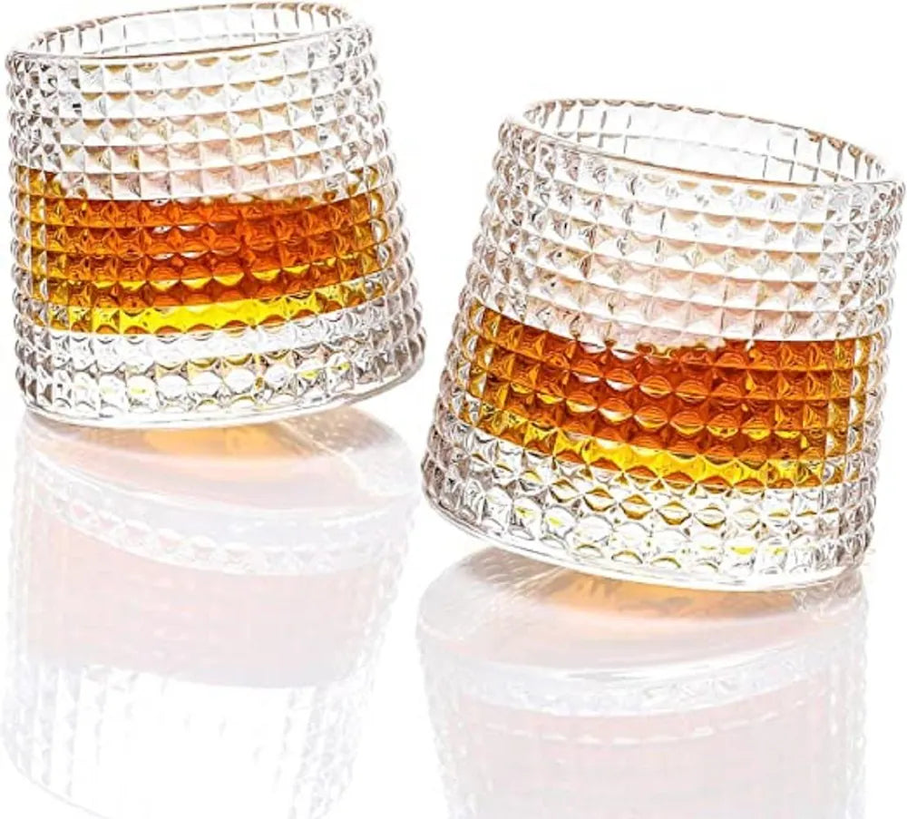 Dancing Crystal Glass Cup - Vertical Stripes