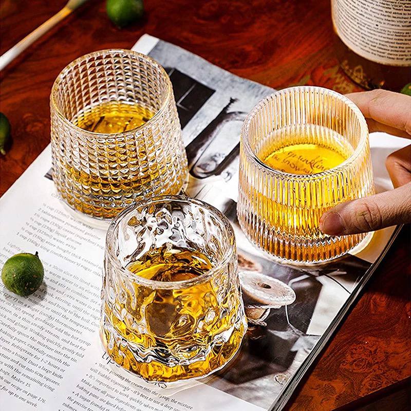 Dancing Crystal Glass Cup - Vertical Stripes