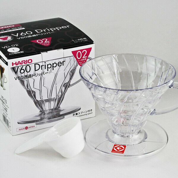 Hario V60 Plastic Coffee Dripper 02 - Transparent