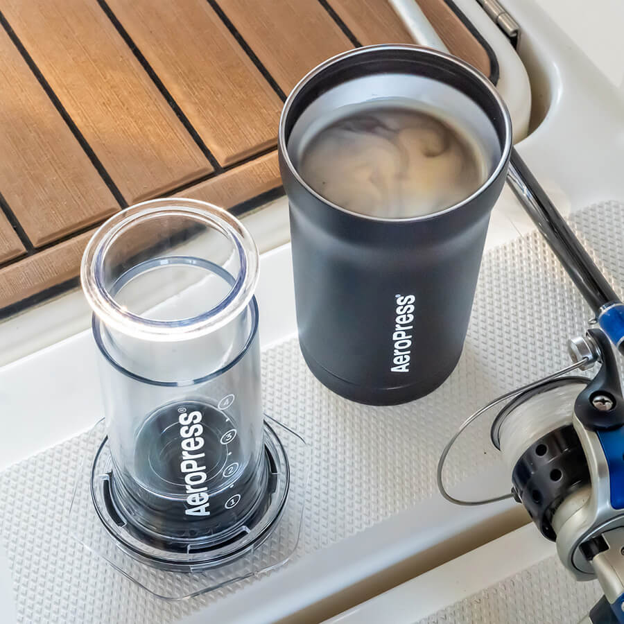 AeroPress Go Plus – Portable Travel Coffee Maker Kit - Cream