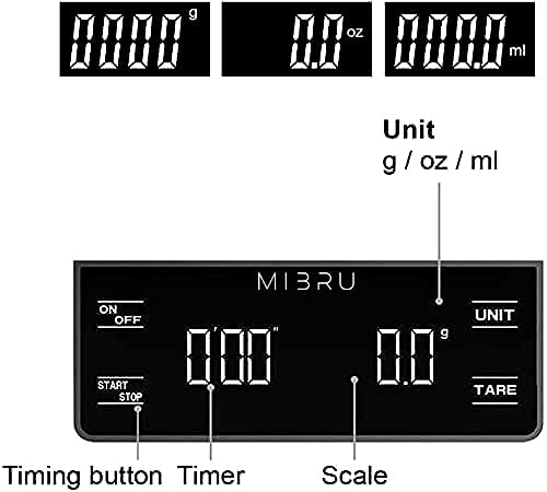 Digital Coffee Scale with Timer | Touch