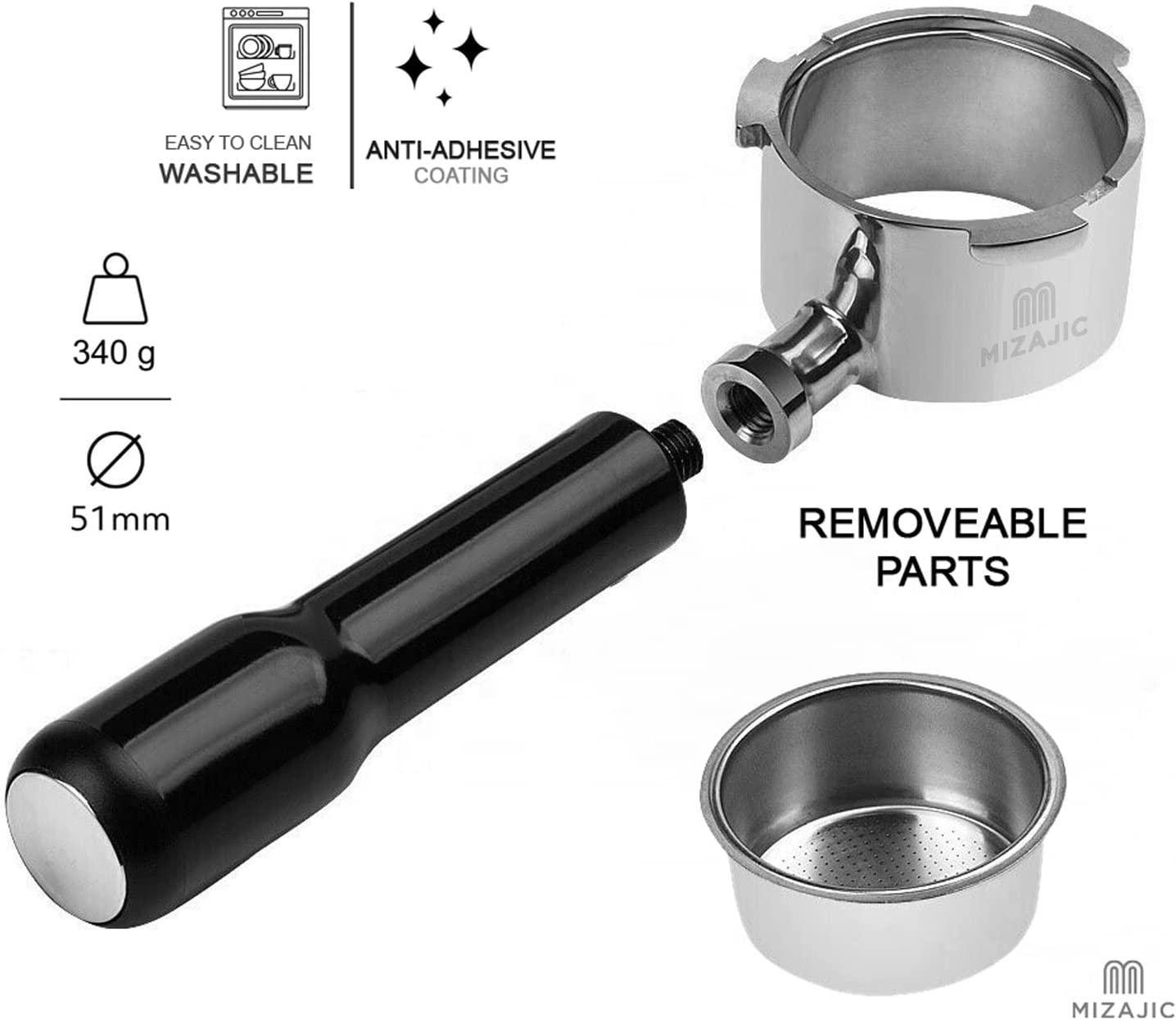 Naked Portafilter 51mm - Black
