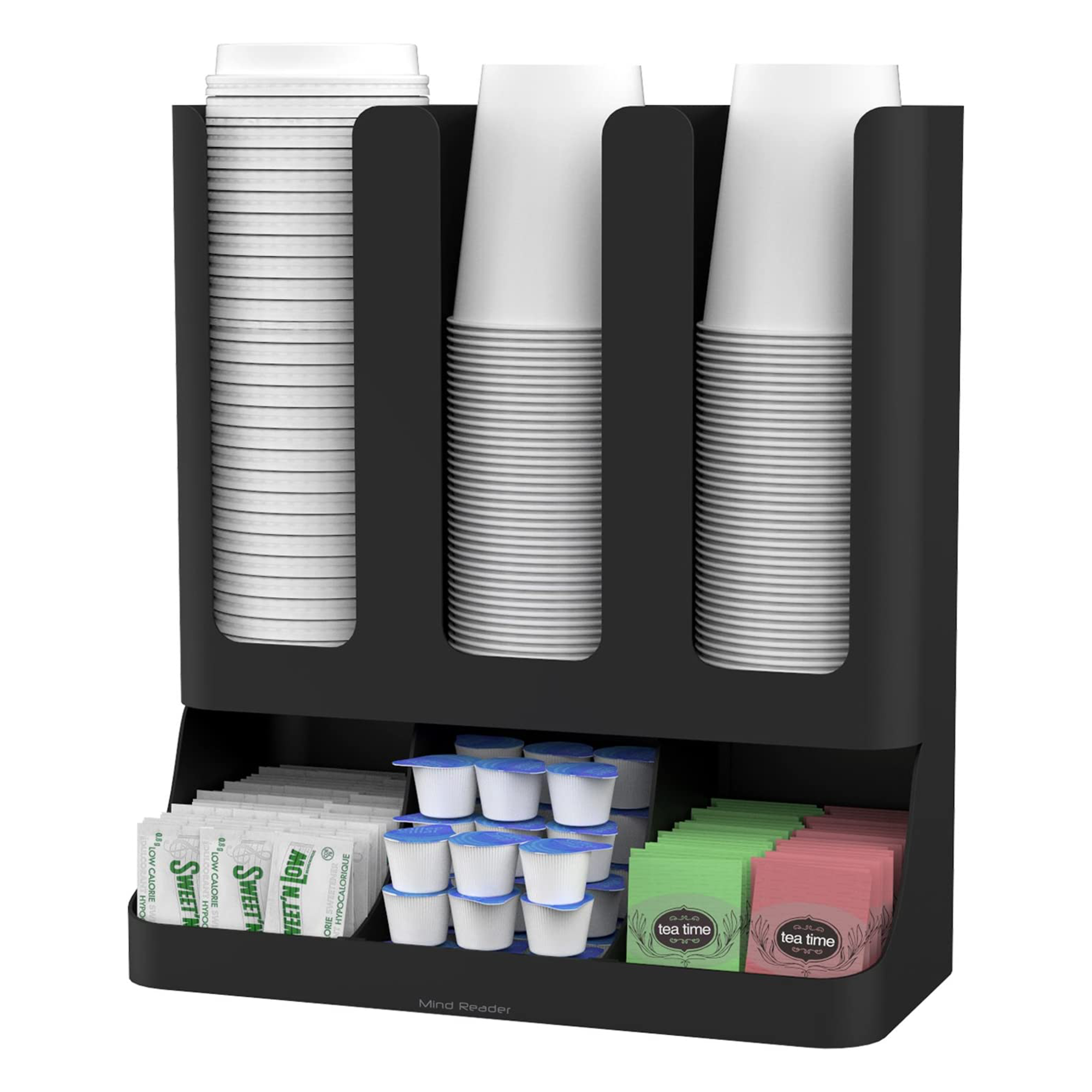 Cups and Tea Holder - Black