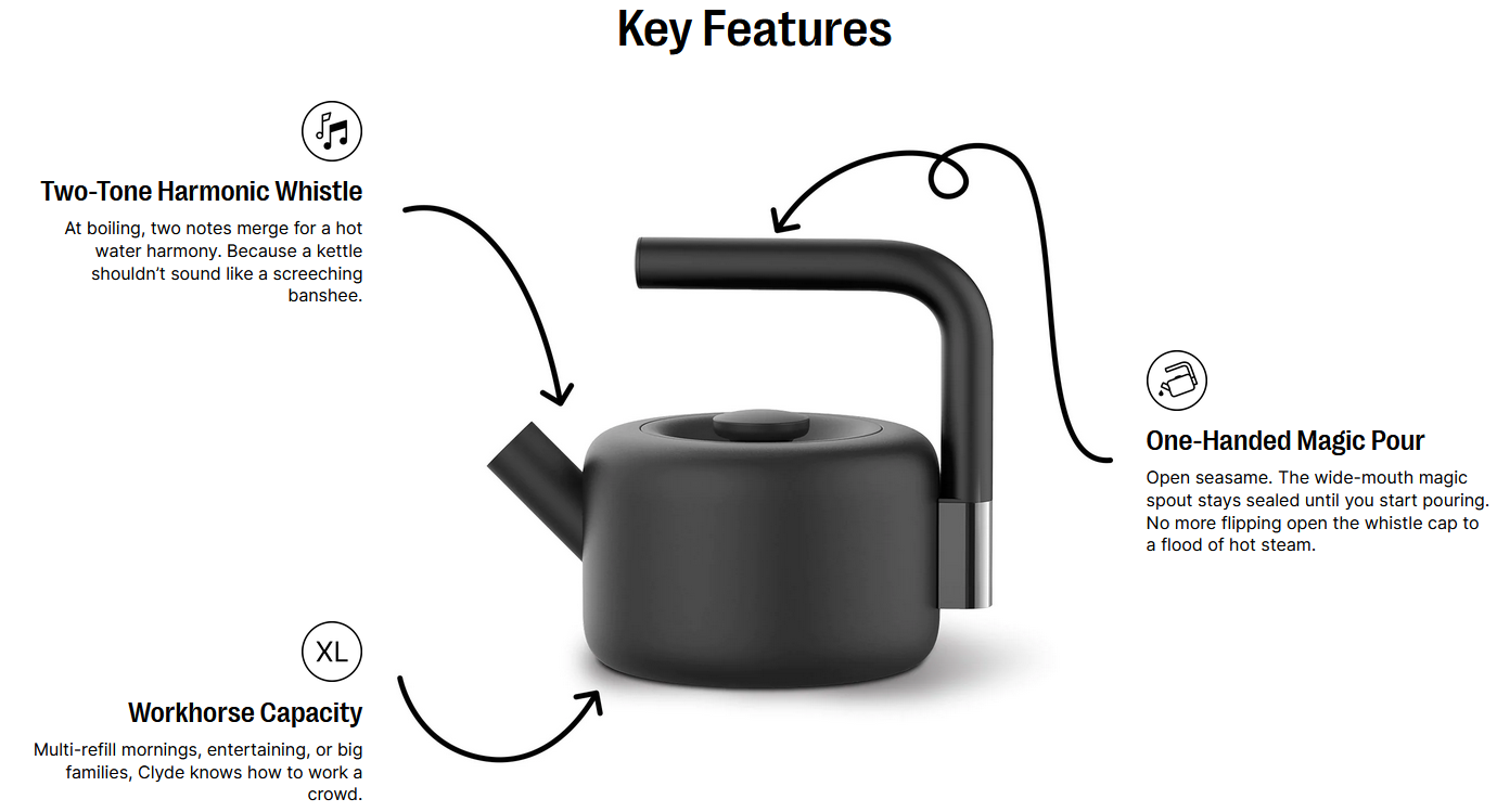 Fellow Clyde Stovetop Tea Kettle