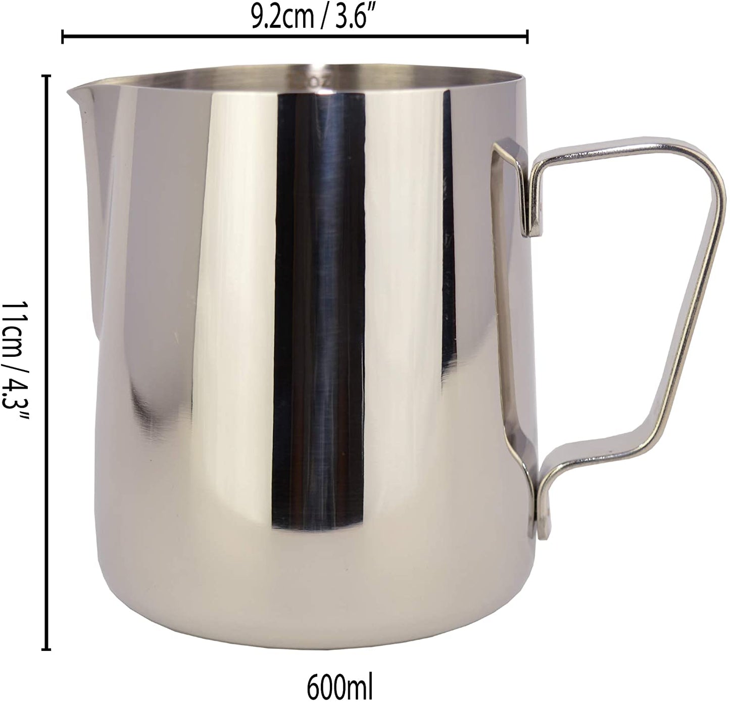 Milk Frothing Pitcher 600ml - Stainless Steel