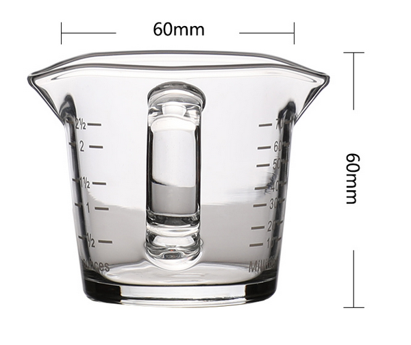 Double Spout Espresso Measure Glass